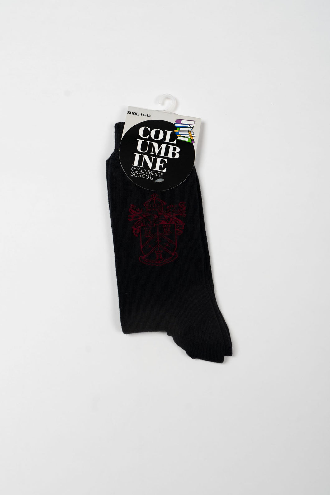 Socks Black College Crest