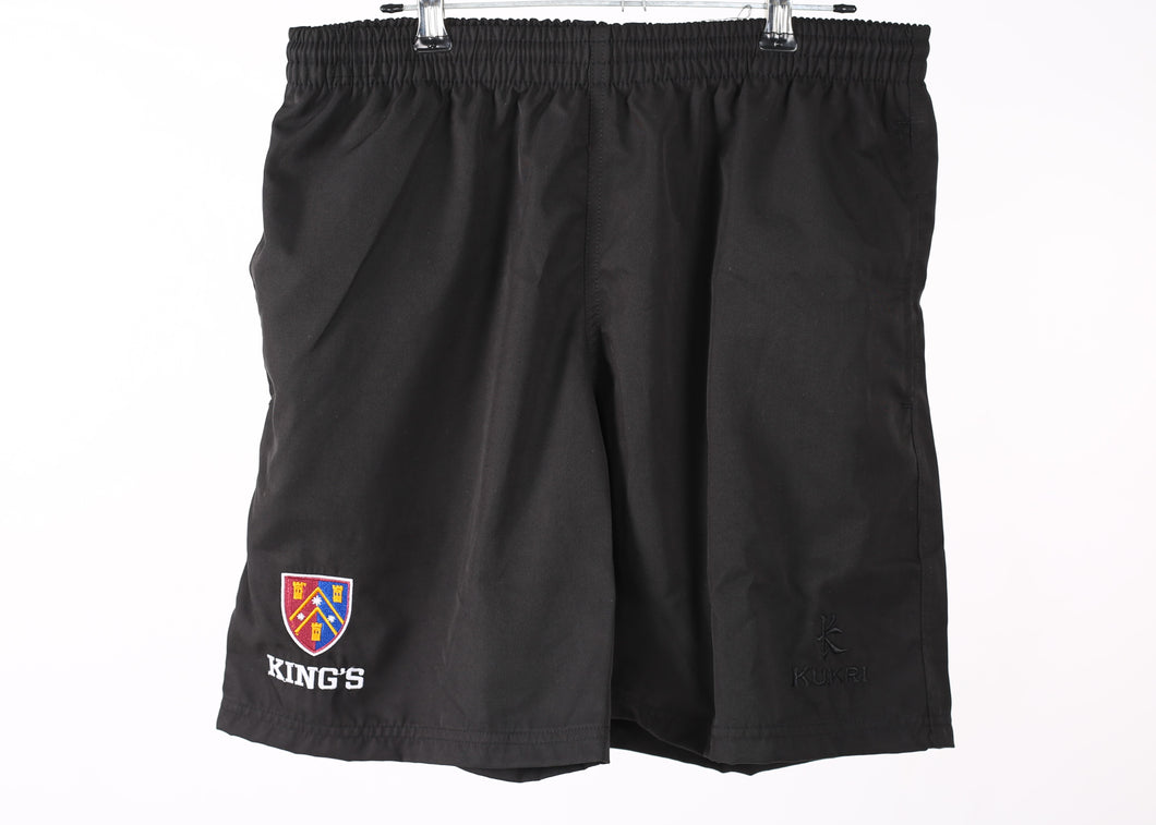 P.E Shorts- Black Taslon